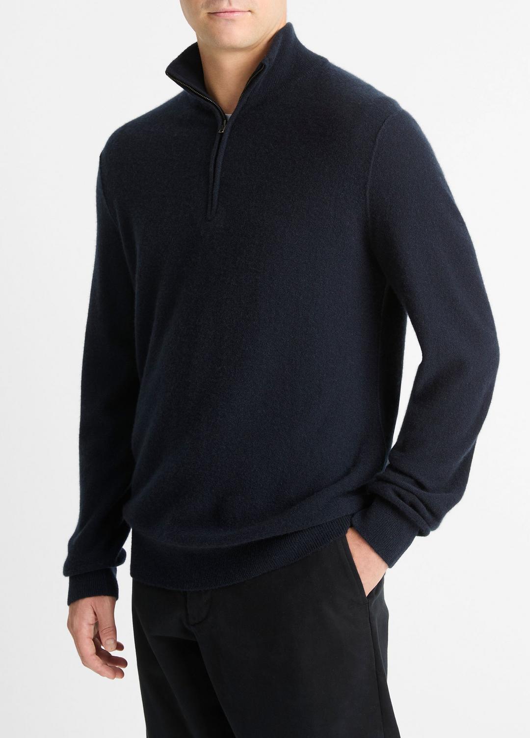 Plush Cashmere Quarter-Zip Sweater in Quarter Zip | Vince US