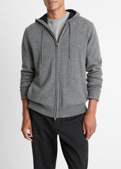 Cashmere Zip-Front Hoodie in Cashmere | Vince Online