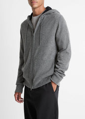 Cashmere Zip-Front Hoodie in Cashmere | Vince Online
