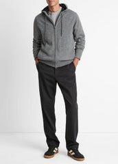Cashmere Zip-Front Hoodie in Cashmere | Vince Online