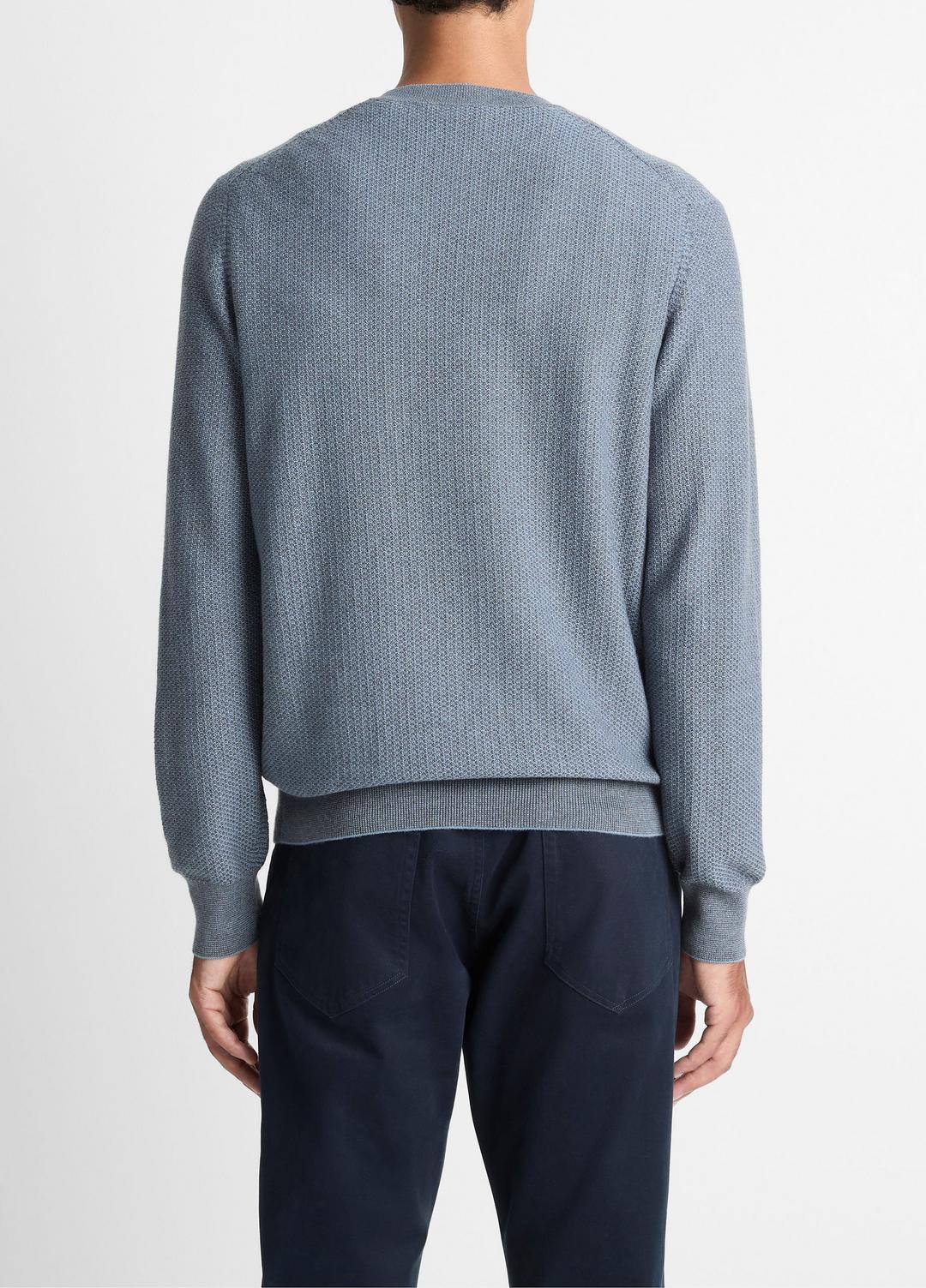 Geo-Jacquard Wool-Blend Crew Neck Sweater in Crew Neck | Vince on sale