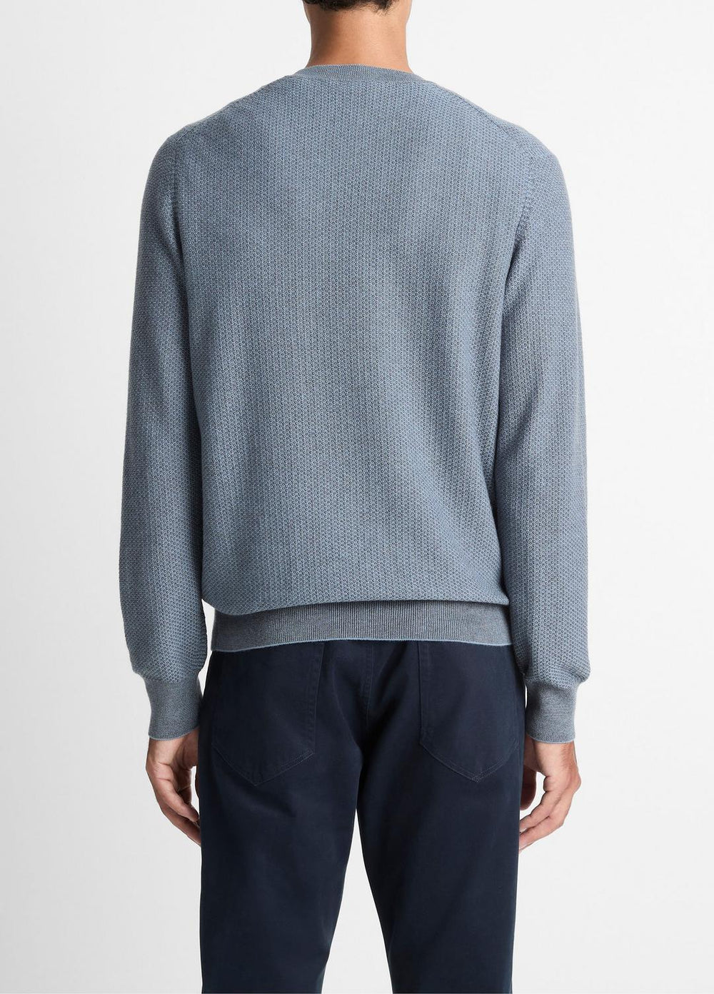 Geo-Jacquard Wool-Blend Crew Neck Sweater in Crew Neck | Vince on sale
