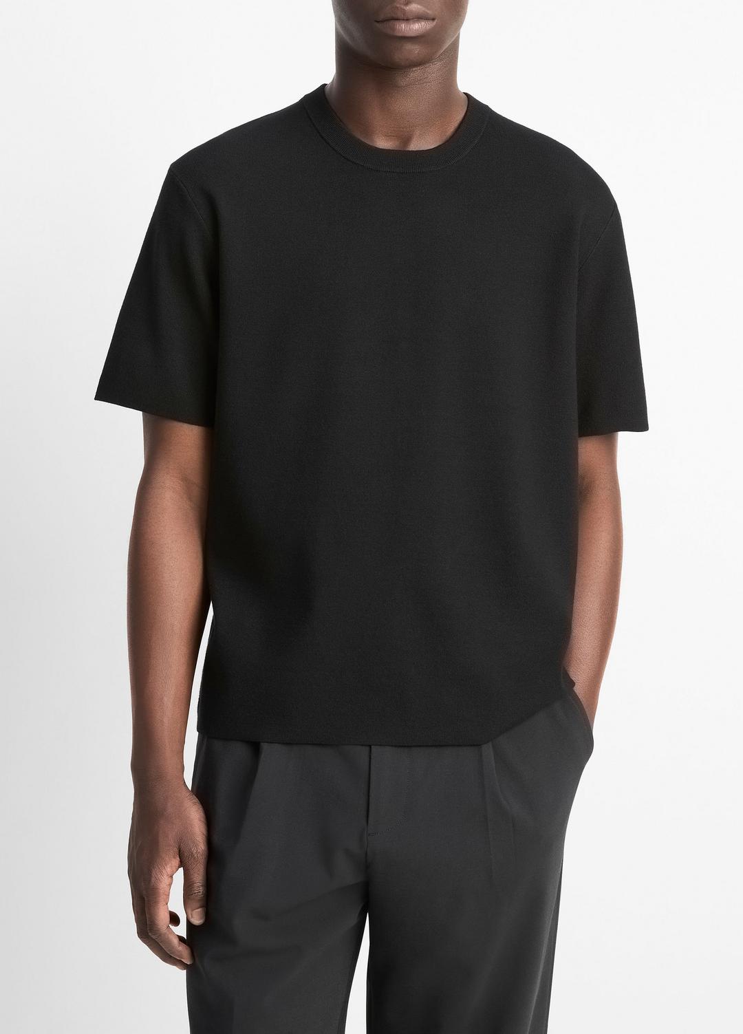 Milano Short-Sleeve Crew Neck Sweater in Crew Neck | Vince US