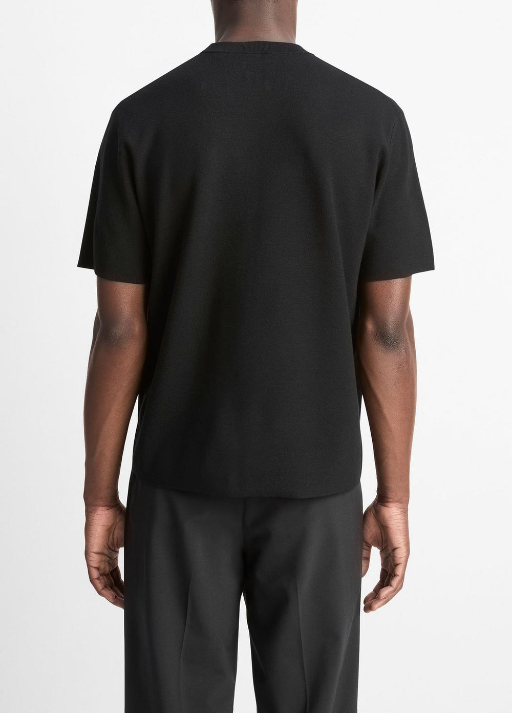 Milano Short-Sleeve Crew Neck Sweater in Crew Neck | Vince US