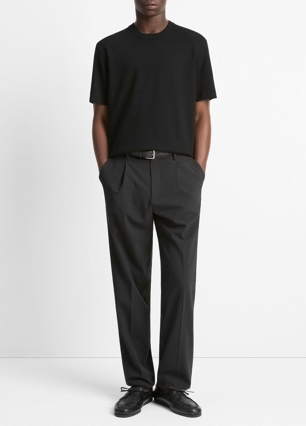 Milano Short-Sleeve Crew Neck Sweater in Crew Neck | Vince US