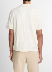 Patchwork Pointelle Short-Sleeve Shirt in Short Sleeve | Vince discount