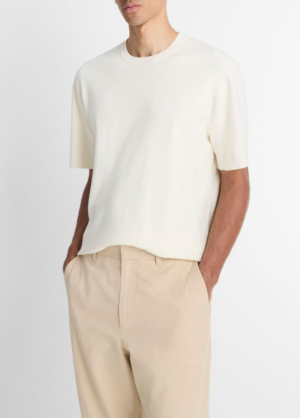 Milano Short-Sleeve Crew Neck Sweater in Crew Neck | Vince near me