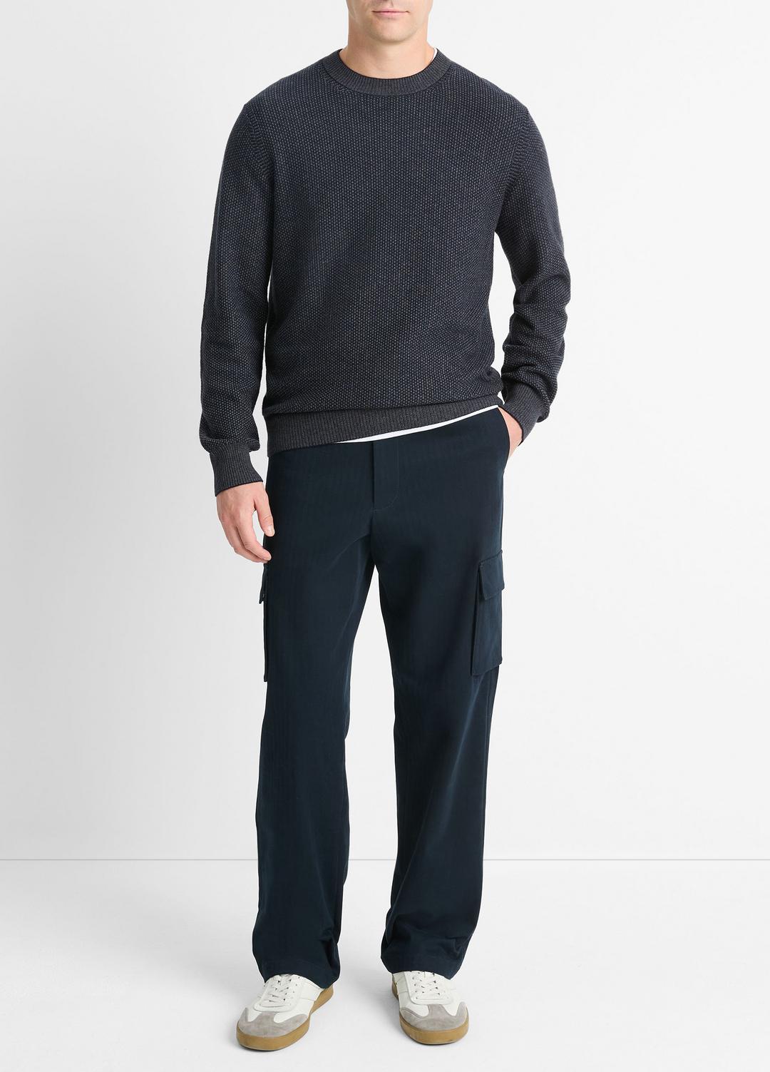 Geo-Jacquard Wool-Blend Crew Neck Sweater in Crew Neck | Vince for sale