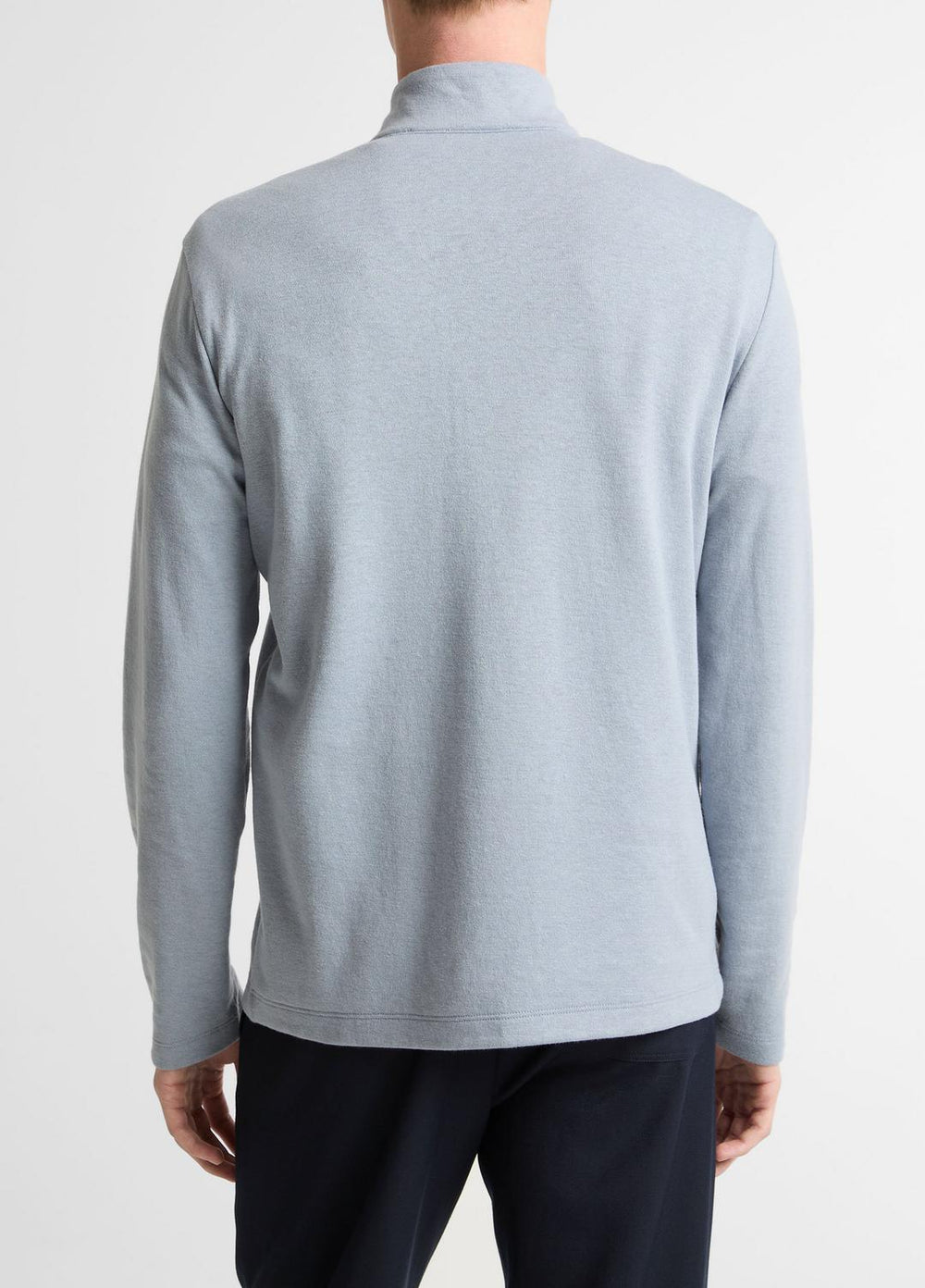 Double-Face Cotton-Blend Quarter-Zip Pullover in Quarter Zip | Vince Online