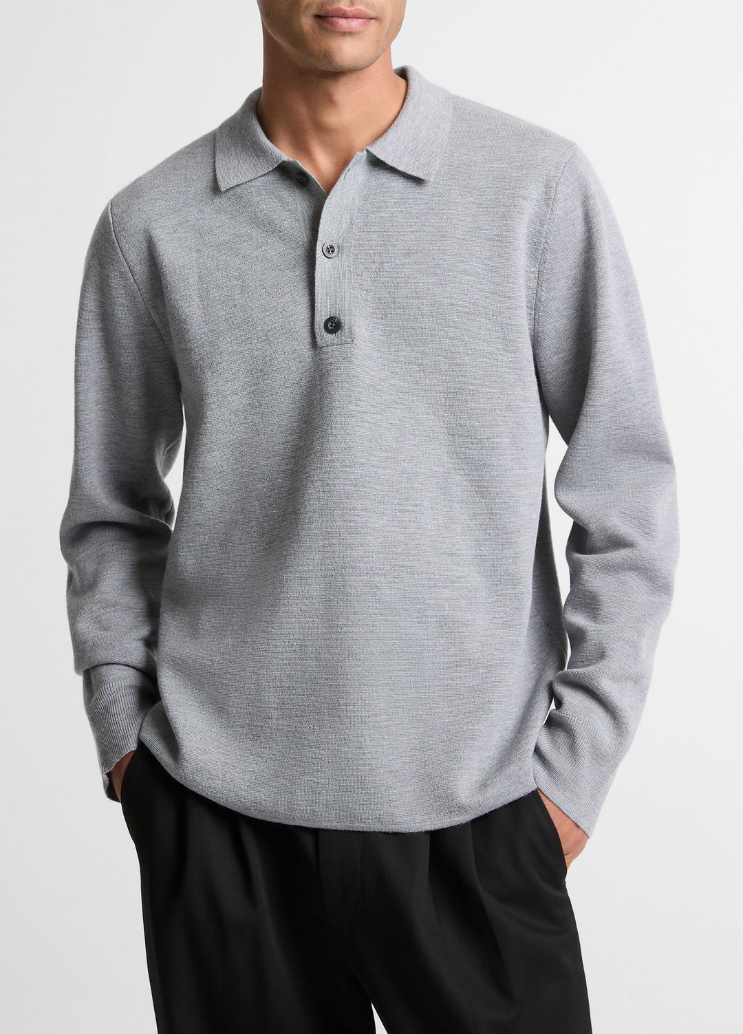 Italian Merino Wool Milano Polo Sweater in Sweaters | Vince discount