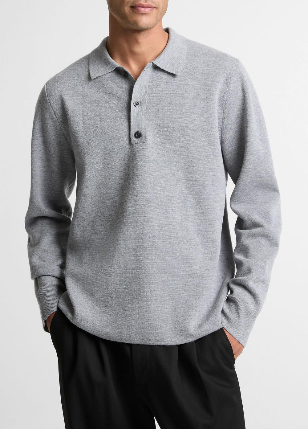 Italian Merino Wool Milano Polo Sweater in Sweaters | Vince discount