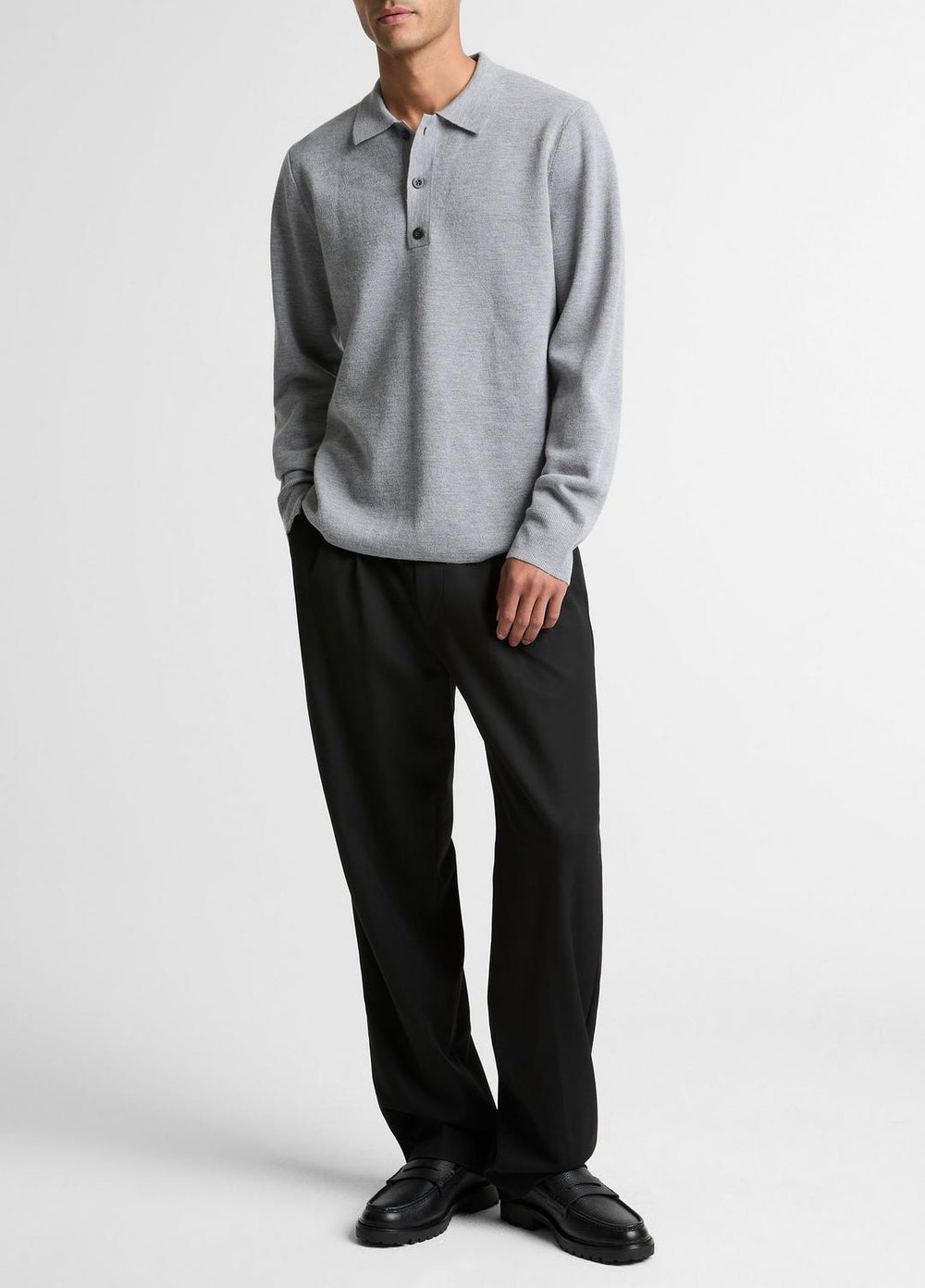 Italian Merino Wool Milano Polo Sweater in Sweaters | Vince discount