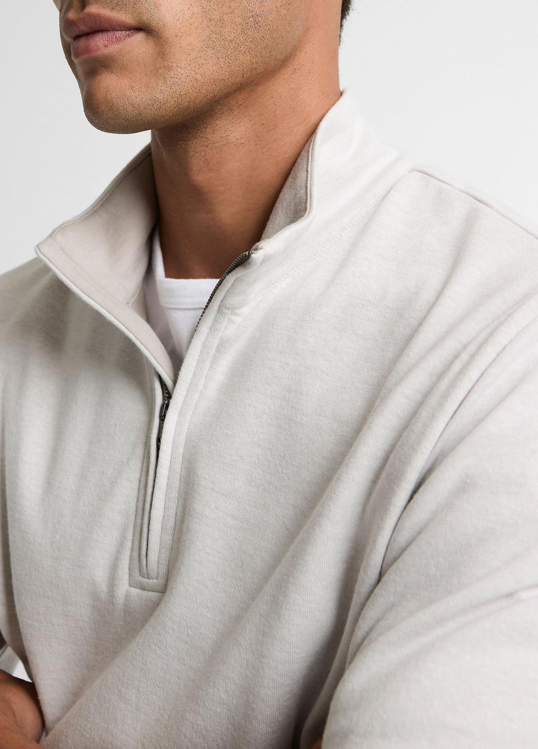 Double-Face Cotton-Blend Quarter-Zip Pullover in Quarter Zip | Vince near me