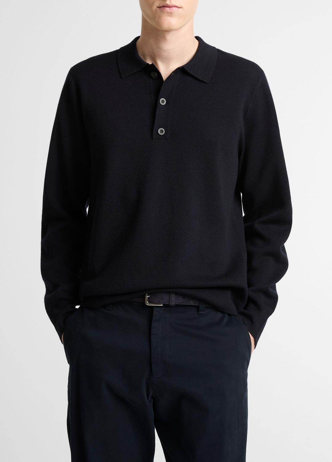 Italian Merino Wool Milano Polo Sweater in Sweaters | Vince outlet