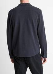 Knit Cotton-Blend Button-Front Shirt in Long Sleeve | Vince sale