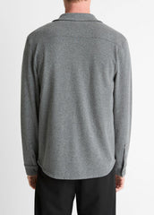 Knit Cotton-Blend Button-Front Shirt in Long Sleeve | Vince on sale