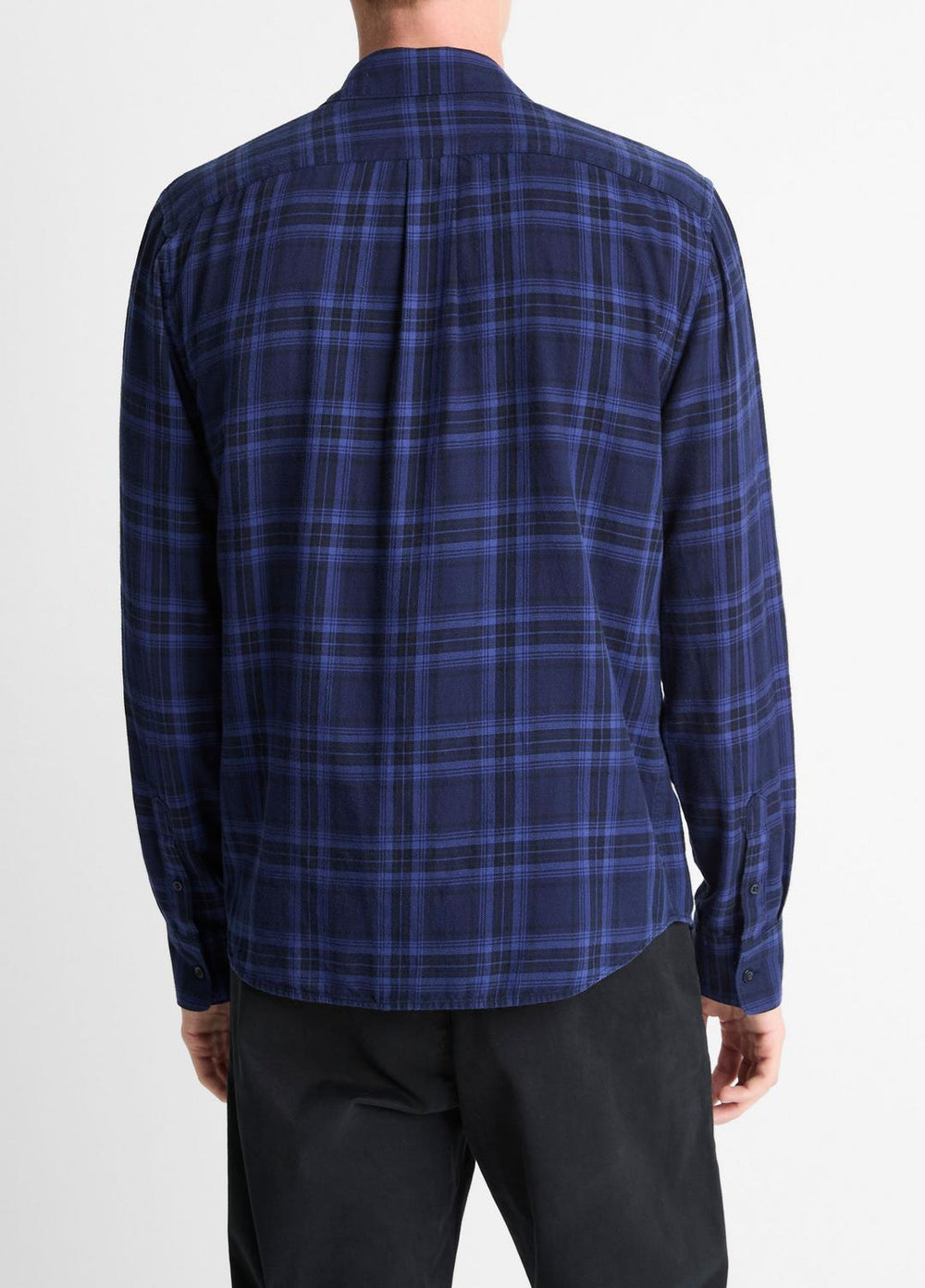Big Horn Plaid Cotton Button-Front Shirt in Long Sleeve | Vince US