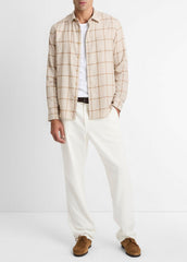 Rockery Plaid Cotton Button-Front Shirt in Long Sleeve | Vince Online