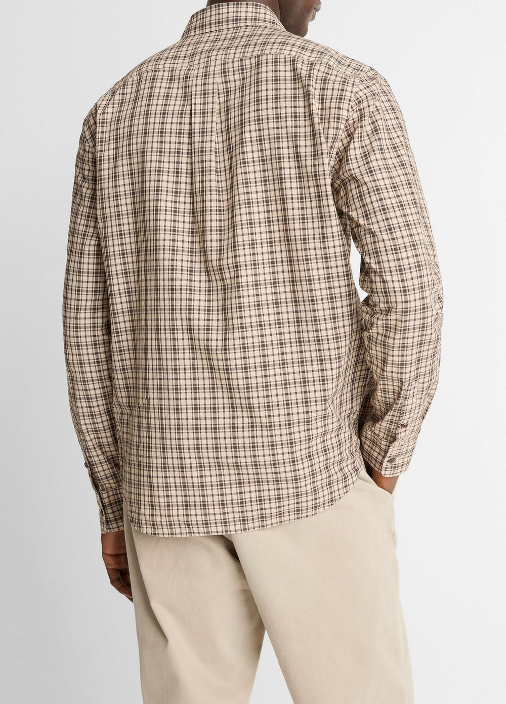 Great Falls Plaid Cotton Button-Front Shirt in Long Sleeve | Vince near me