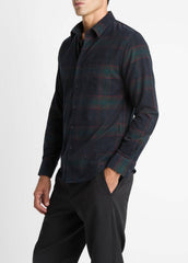 Holme Plaid Cotton Button-Front Shirt in Long Sleeve | Vince outlet