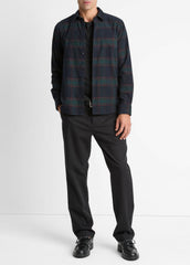 Holme Plaid Cotton Button-Front Shirt in Long Sleeve | Vince outlet