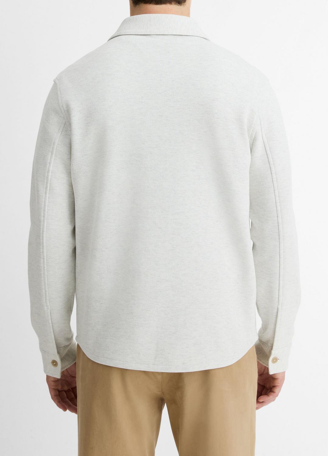 Double-Knit Cotton-Blend Piqué Shirt Jacket in Shirt Jackets | Vince for sale