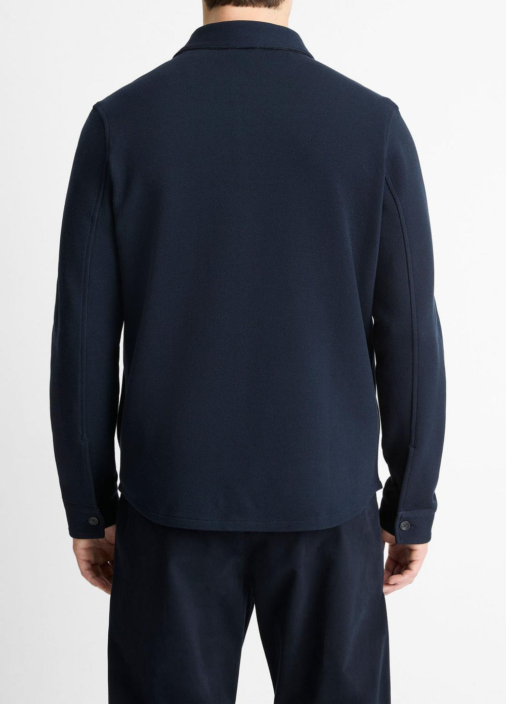 Double-Knit Cotton-Blend Piqué Shirt Jacket in Shirt Jackets | Vince on sale