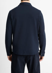 Double-Knit Cotton-Blend Piqué Shirt Jacket in Shirt Jackets | Vince on sale