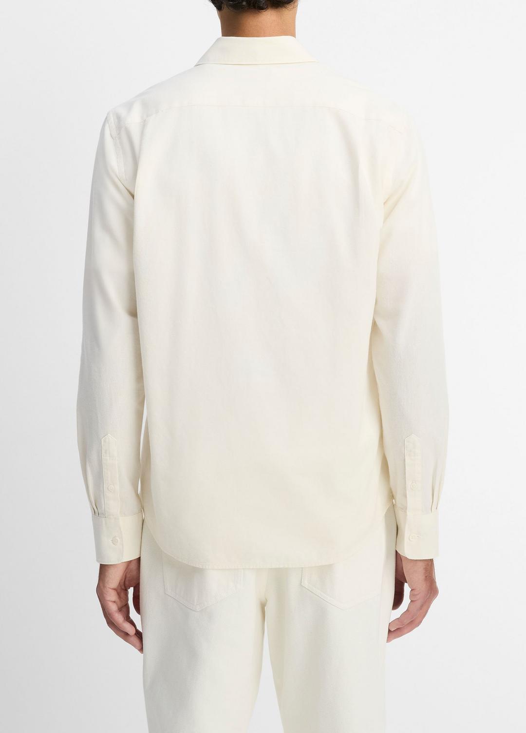 Cotton Chambray Button-Front Shirt in Long Sleeve | Vince Online