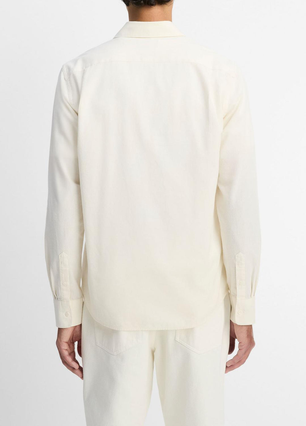 Cotton Chambray Button-Front Shirt in Long Sleeve | Vince Online