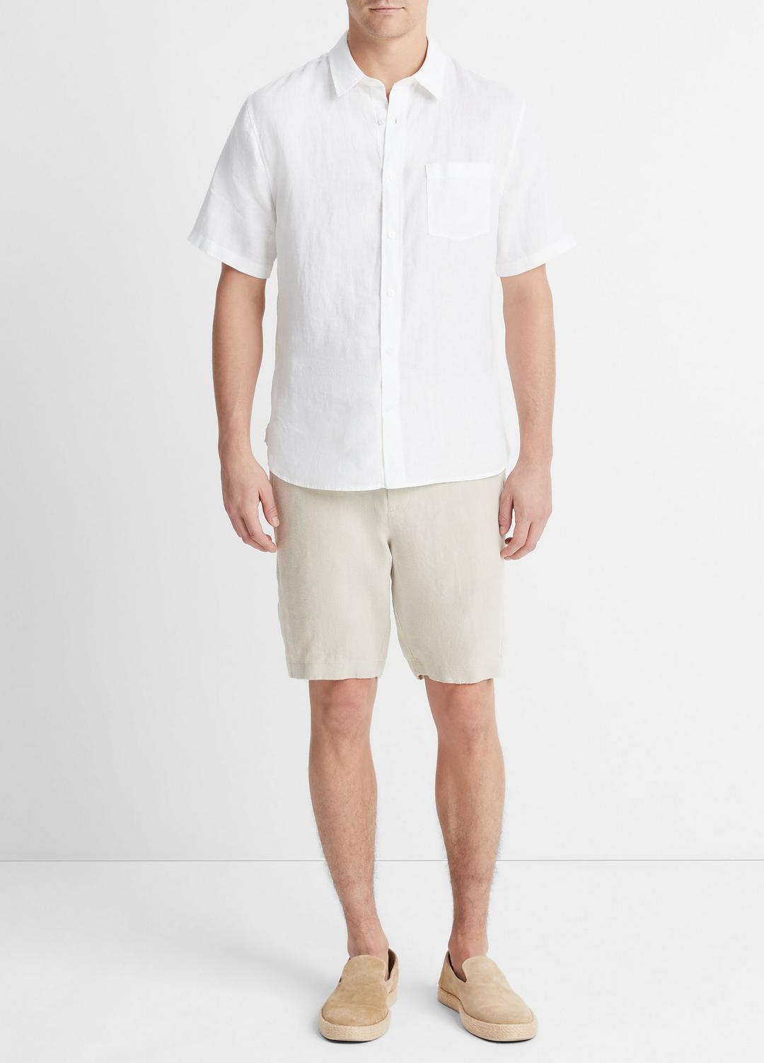 Linen Short-Sleeve Shirt in Short Sleeve | Vince sale