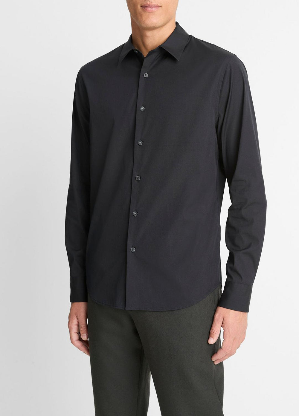 Stretch-Cotton Poplin Shirt in Long Sleeve | Vince for sale