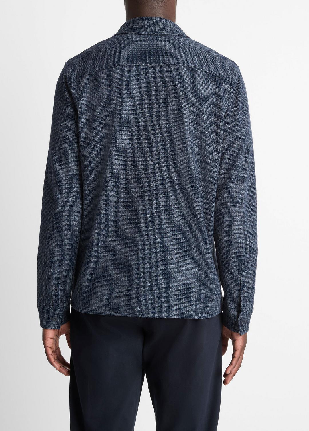 Houndstooth Cotton-Blend Button-Front Shirt in Long Sleeve | Vince discount