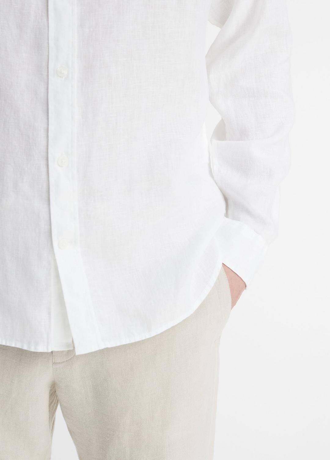 Linen Long-Sleeve Shirt in Long Sleeve | Vince near me
