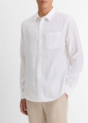Linen Long-Sleeve Shirt in Long Sleeve | Vince near me