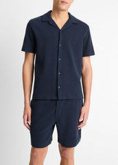 Cotton Bouclé Cabana Shirt in Short Sleeve | Vince outlet