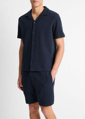 Cotton Bouclé Cabana Shirt in Short Sleeve | Vince outlet