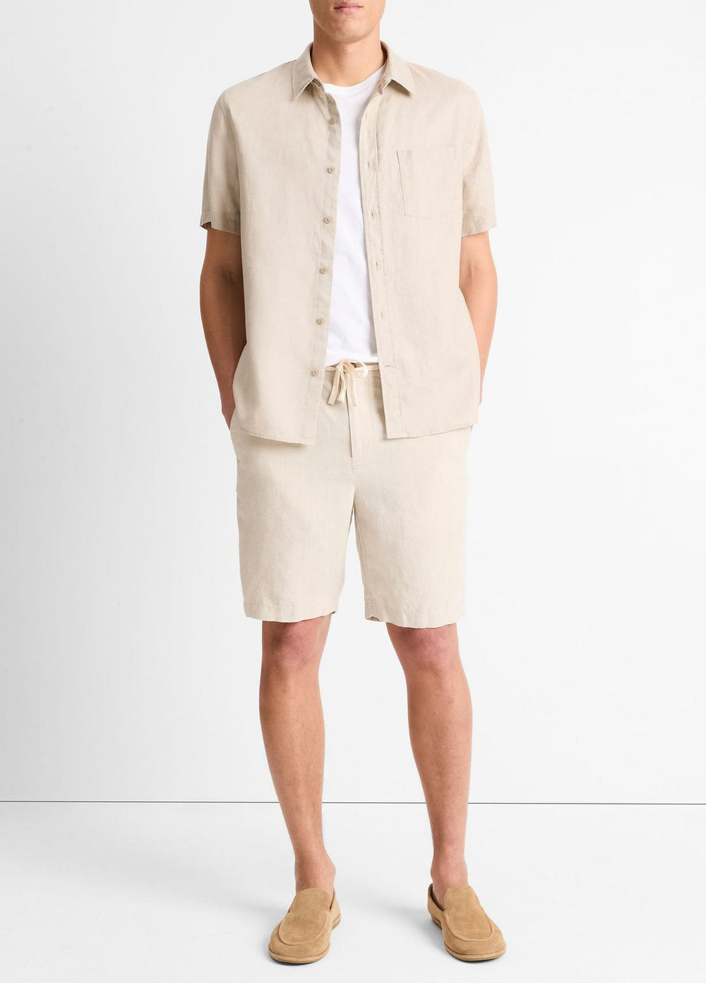 Linen Short-Sleeve Shirt in Short Sleeve | Vince sale