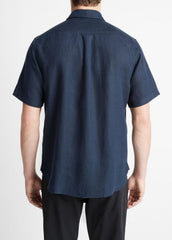 Linen Short-Sleeve Shirt in Short Sleeve | Vince US