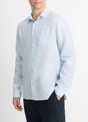 Linen Long-Sleeve Shirt in Long Sleeve | Vince Online