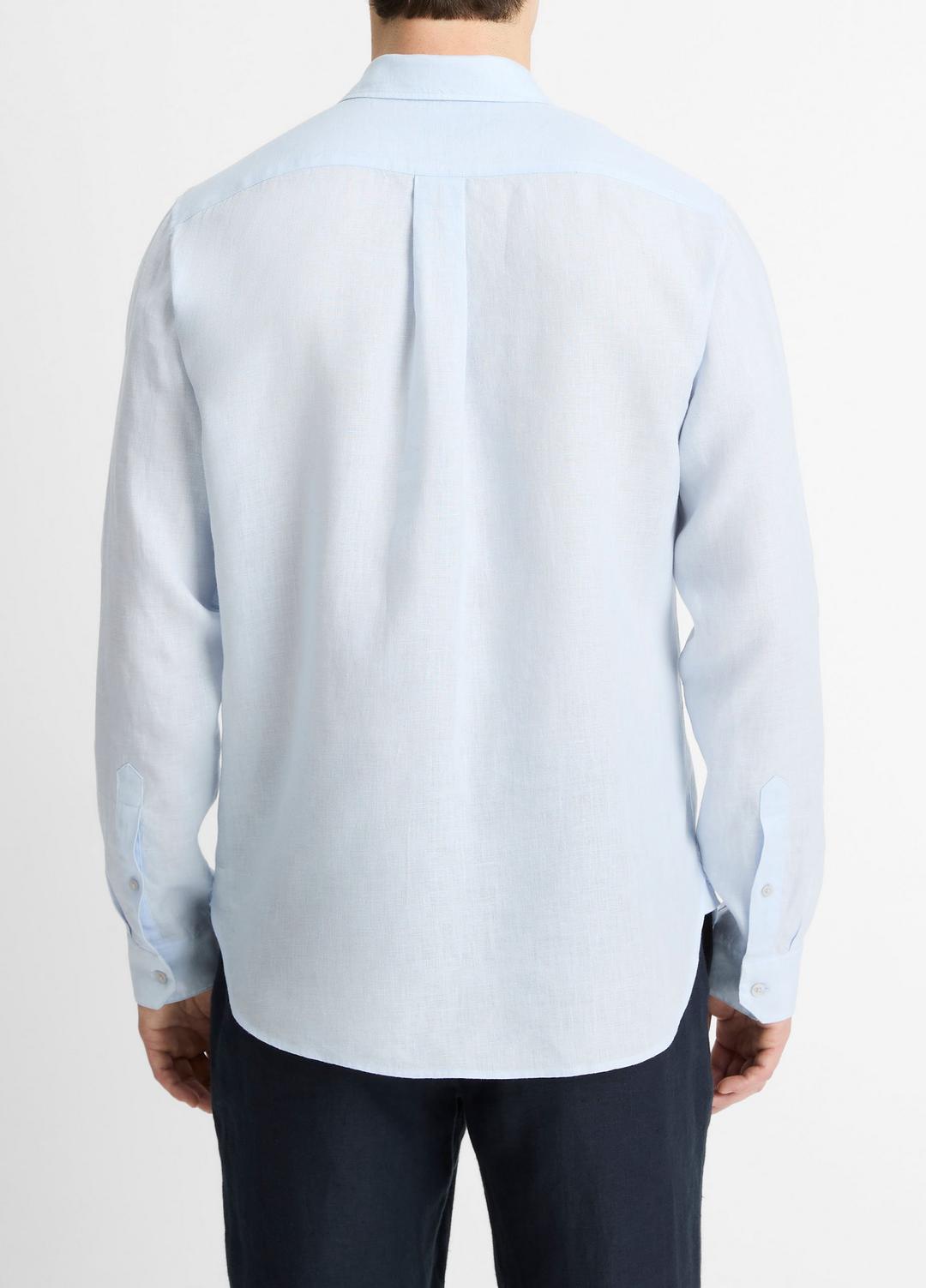 Linen Long-Sleeve Shirt in Long Sleeve | Vince Online