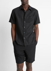 Linen Short-Sleeve Shirt in Short Sleeve | Vince discount