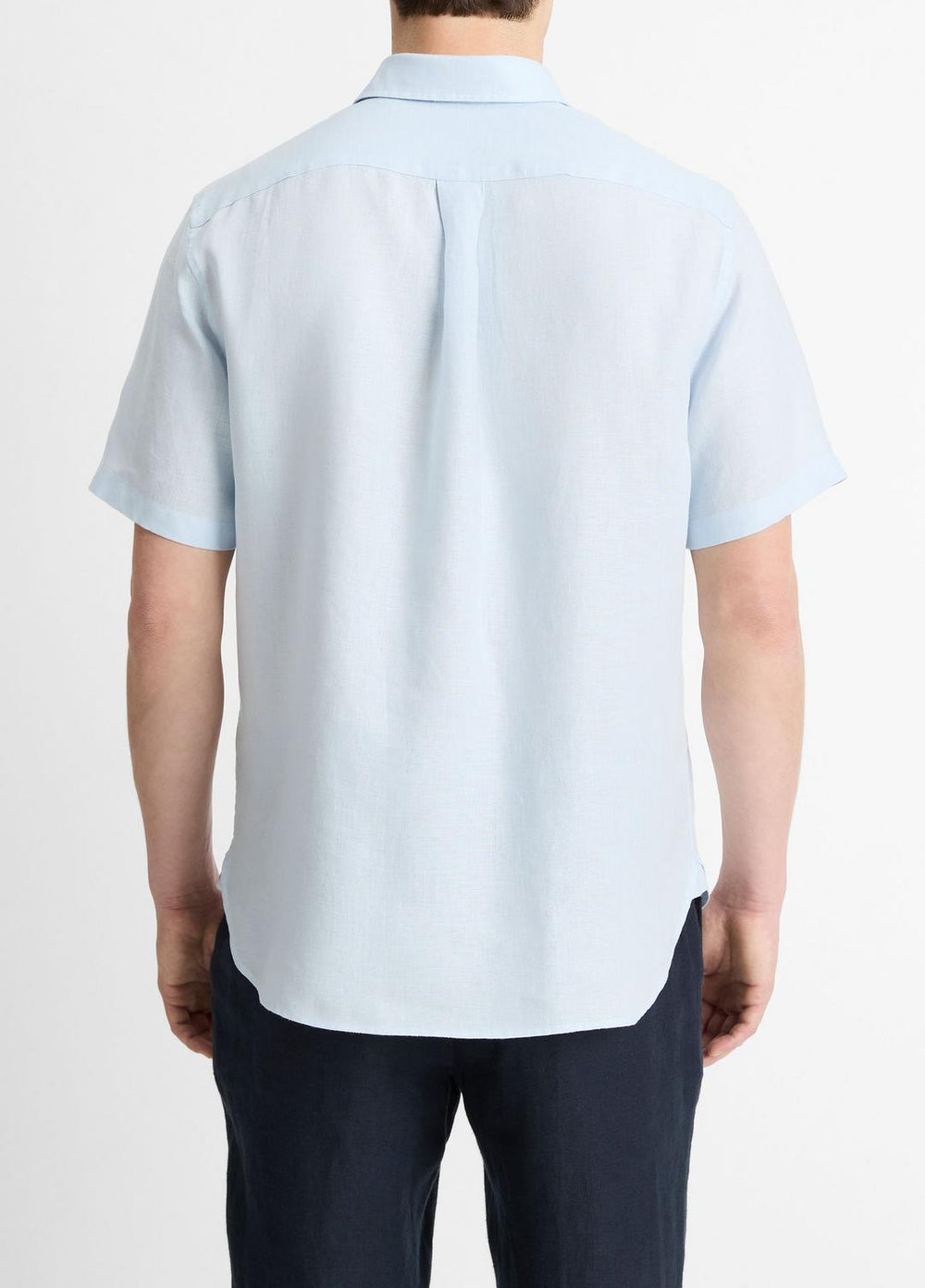 Linen Short-Sleeve Shirt in Short Sleeve | Vince near me