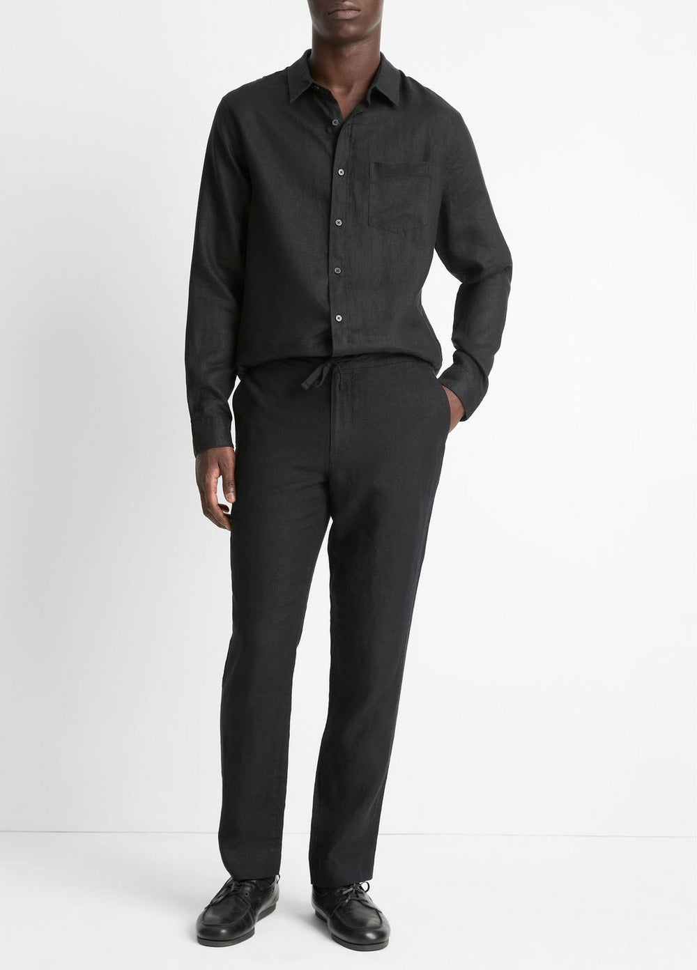 Linen Long-Sleeve Shirt in Long Sleeve | Vince outlet