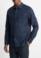 Linen Long-Sleeve Shirt in Long Sleeve | Vince sale