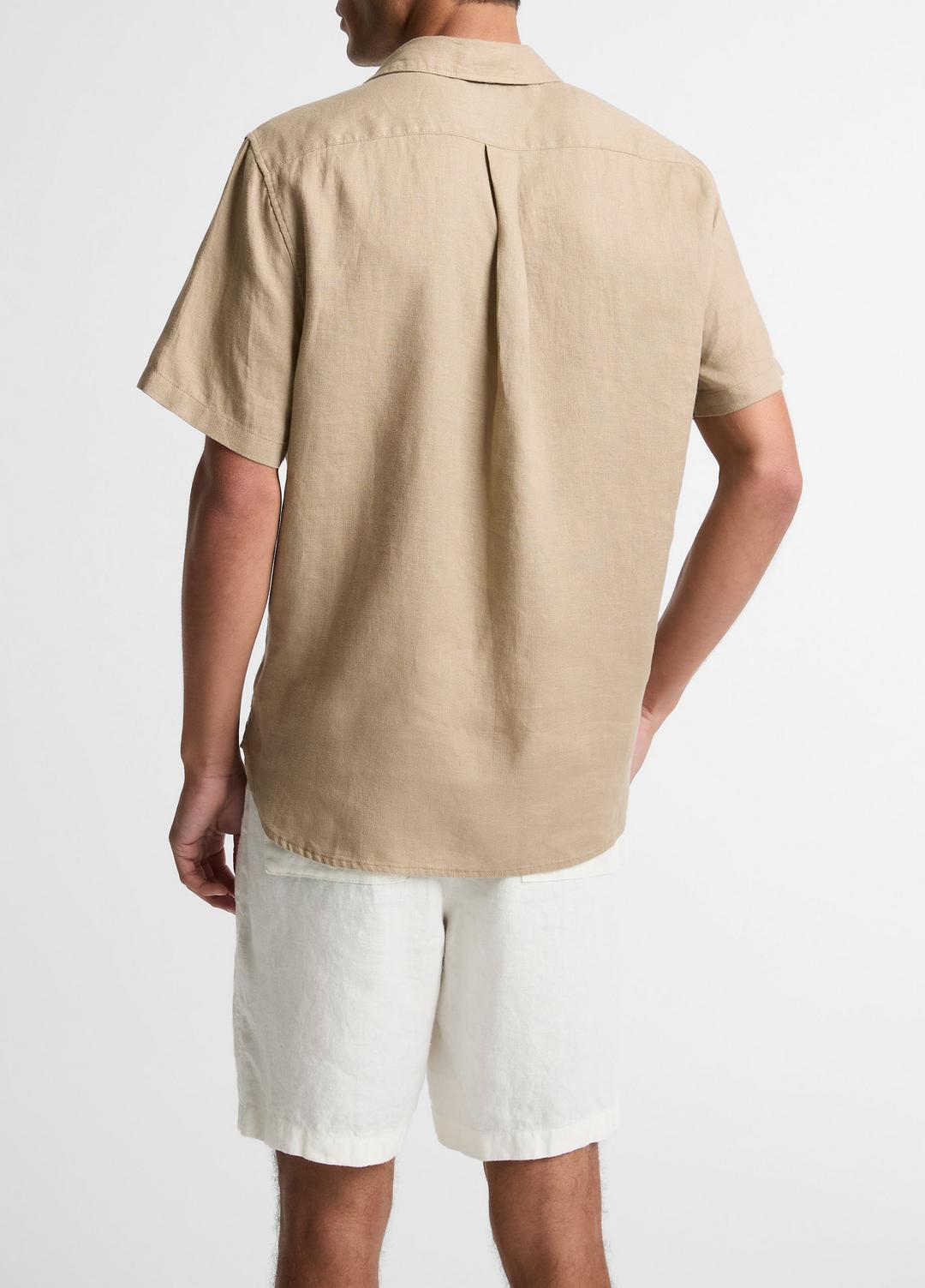 Linen Short-Sleeve Shirt in Long Sleeve | Vince on sale