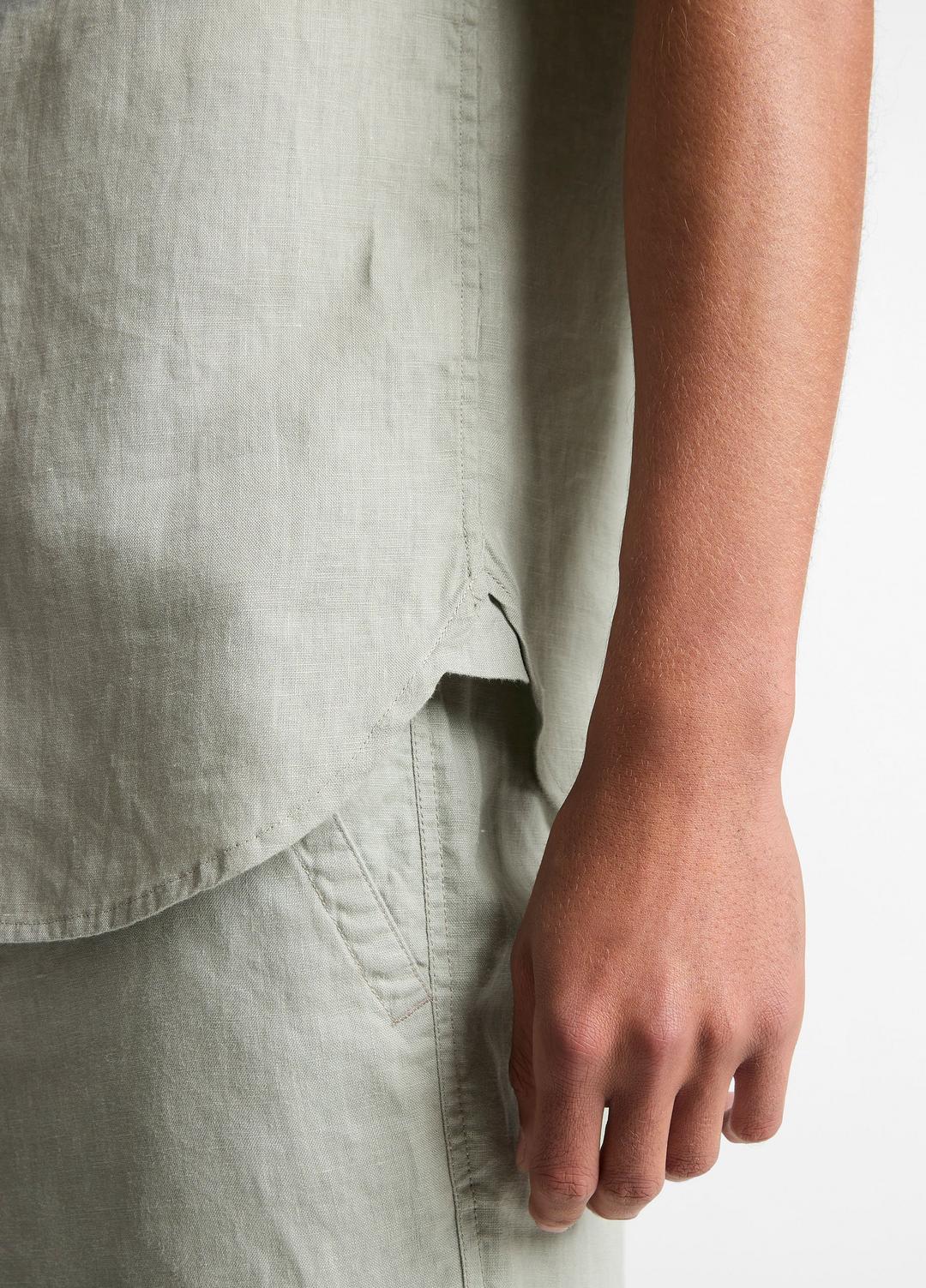 Linen Short-Sleeve Shirt in Long Sleeve | Vince US