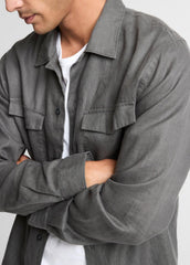 Linen Garage Shirt  in Long Sleeve | Vince Online