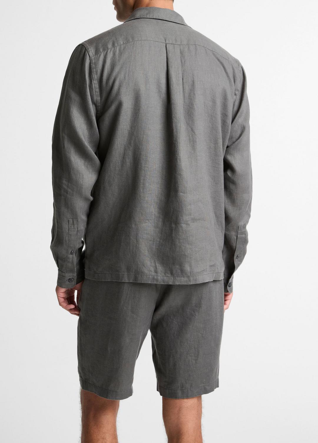 Linen Garage Shirt  in Long Sleeve | Vince Online