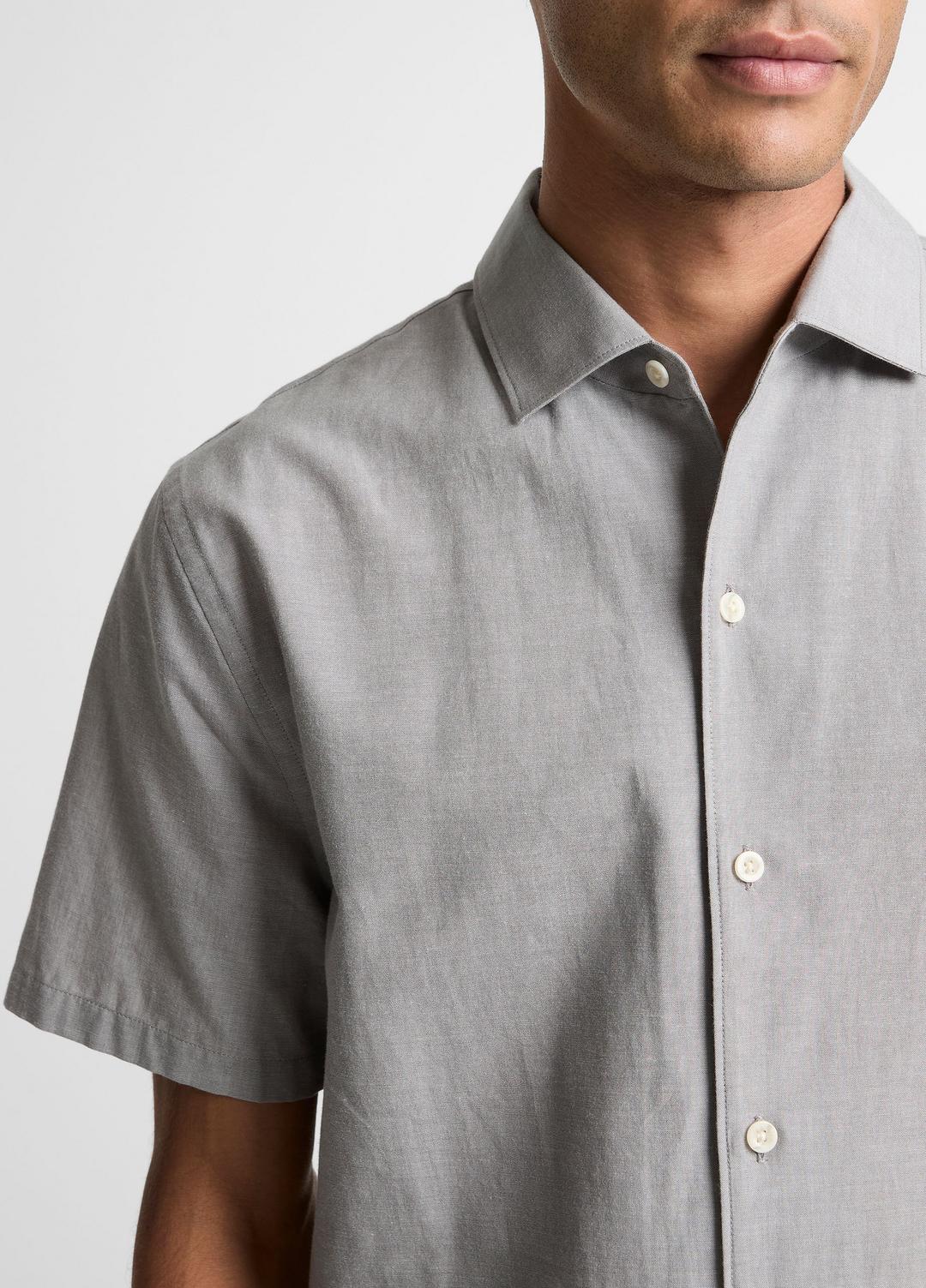 Cotton Short-Sleeve Button-Front Shirt  in Short Sleeve | Vince discount